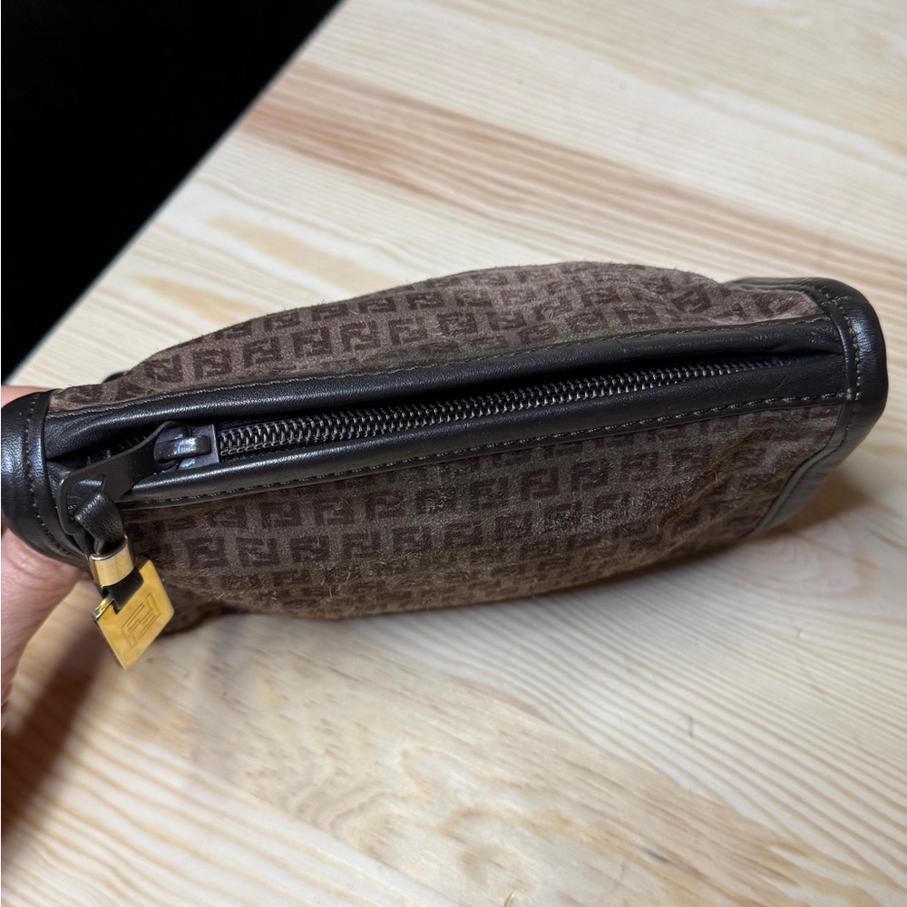 FENDI Zucca Suede Pouch - Picture 6 of 12